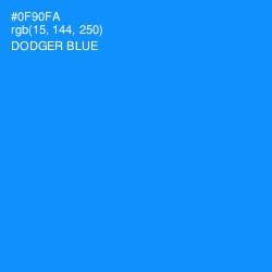 #0F90FA - Dodger Blue Color Image